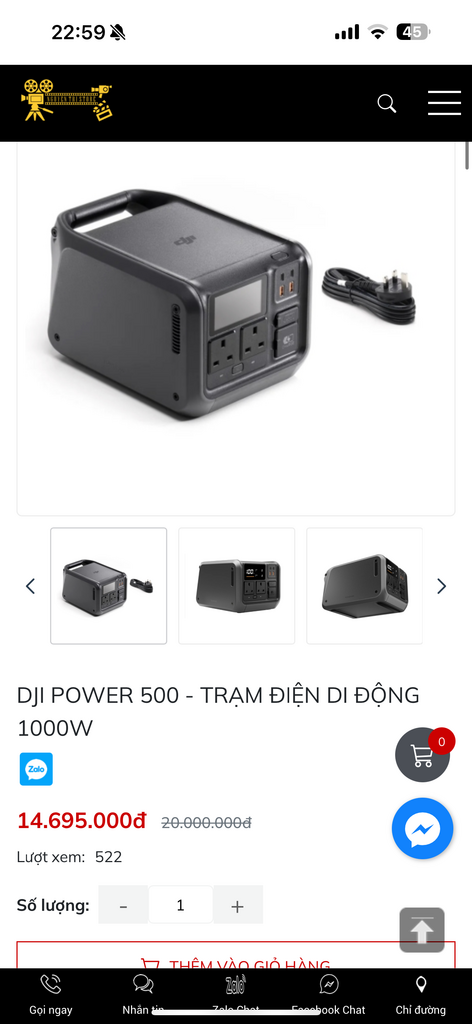 DJI POWER 500 - TRẠM SẠC ĐIỆN DI ĐỘNG 1000W - Ảnh 2