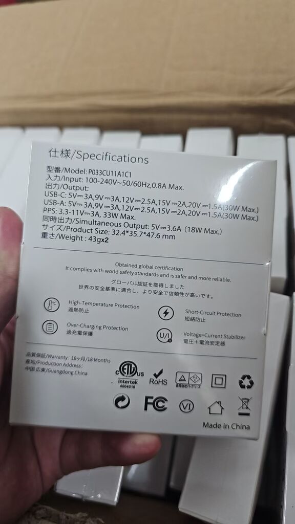 Order giao 15/8 - Combo sạc GOLDNEXT gồm 2 củ sạc GaN 33W + 2 cáp C to C ( Amazon Nhật) có PPS - Ảnh 10