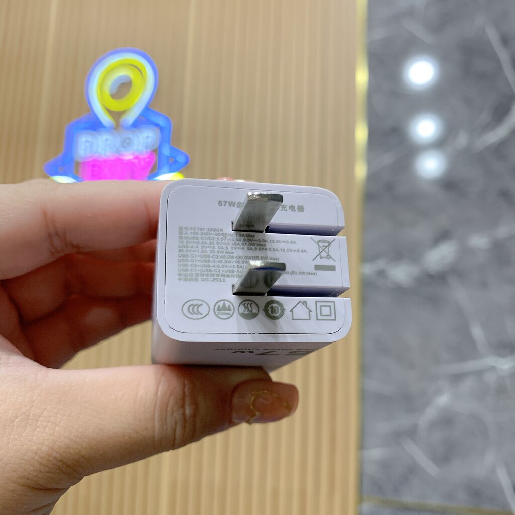 Củ sạc nhanh GaN TOOCKI 67W – 3 cổng (2 USB-C + 1 USB-A) - Ảnh 7