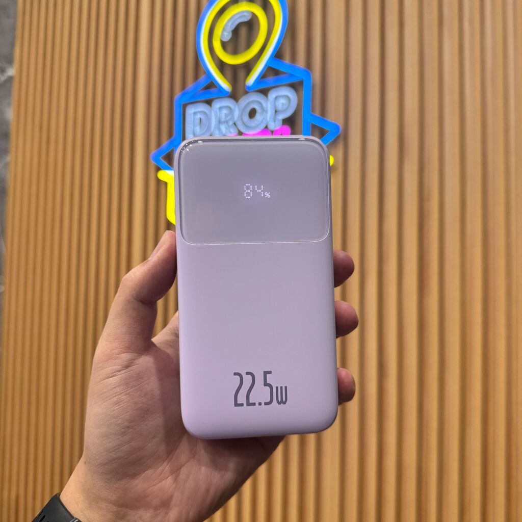 Pin dự phòng baseus 20.000 mAh 22,5w liền dây (Type/c - Linghtning) (MÀU TÍM)