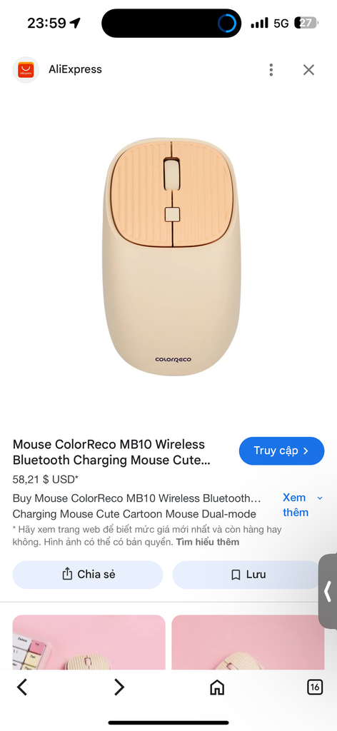  Chuột Sạc Không Dây Hai Chế Độ ColorReco MB10, Bluetooth + USB 2.4G - Ảnh 3