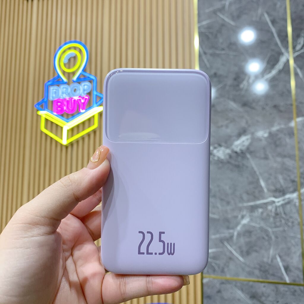 Pin dự phòng baseus 20.000 mAh 22,5w liền dây (Type- c / Linghtning / micro) sạc được iPhone 16