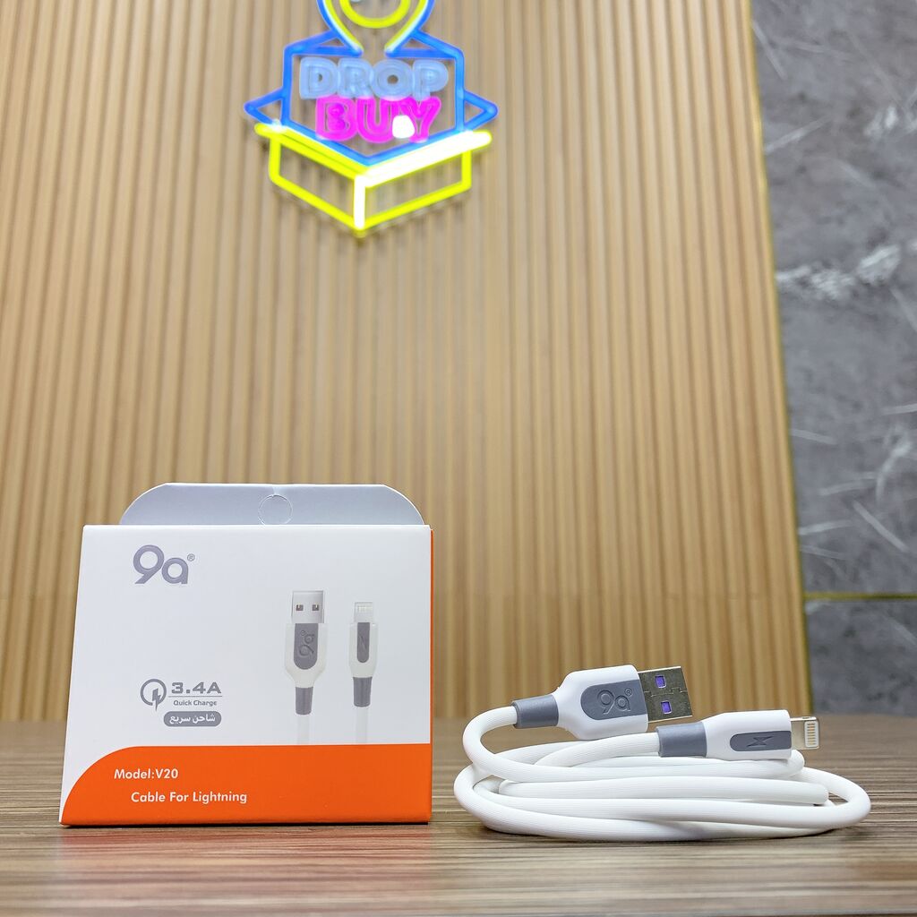 Cáp sạc iPhone hãng 9A, model V90, USB to Lightning - Ảnh 2