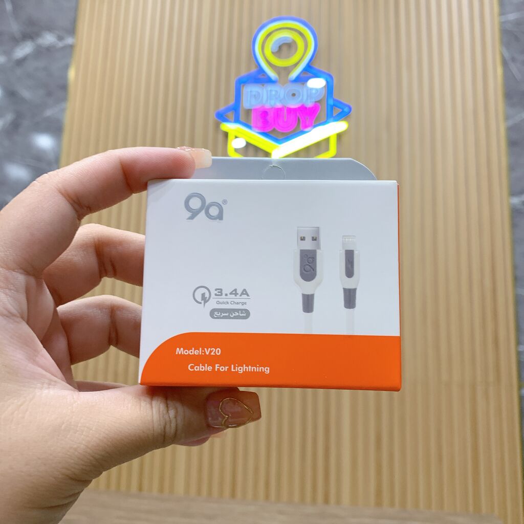 Cáp sạc iPhone hãng 9A, model V90, USB to Lightning - Ảnh 4