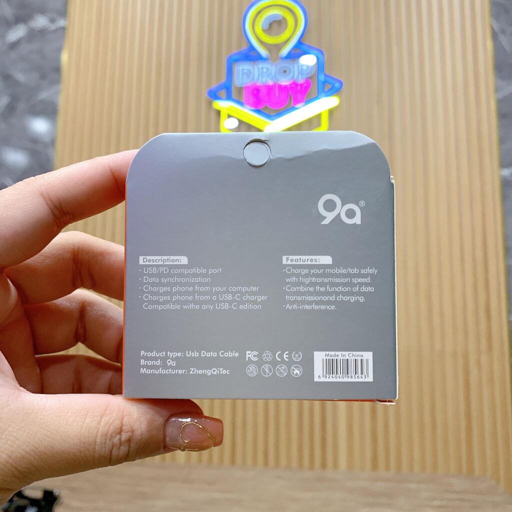 Cáp sạc iPhone hãng 9A, model V90, USB to Lightning - Ảnh 5