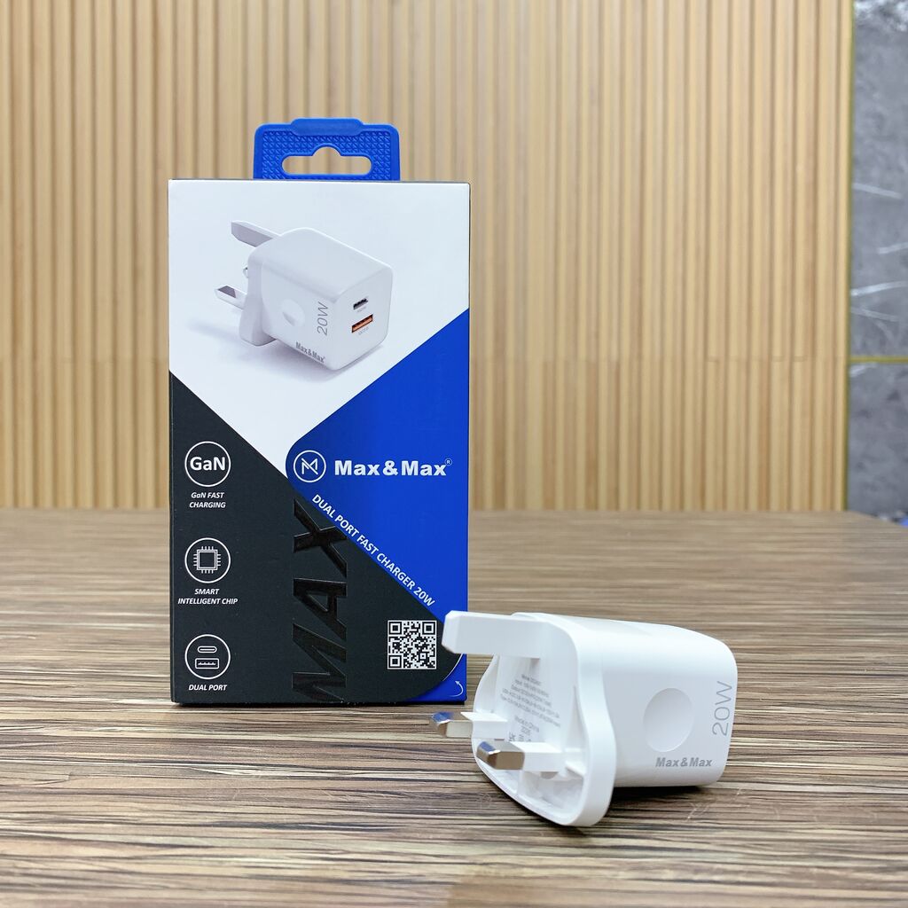 Củ sạc nhanh 2 cổng 20W hãng Max & Max công nghệ GaN - Ảnh 2