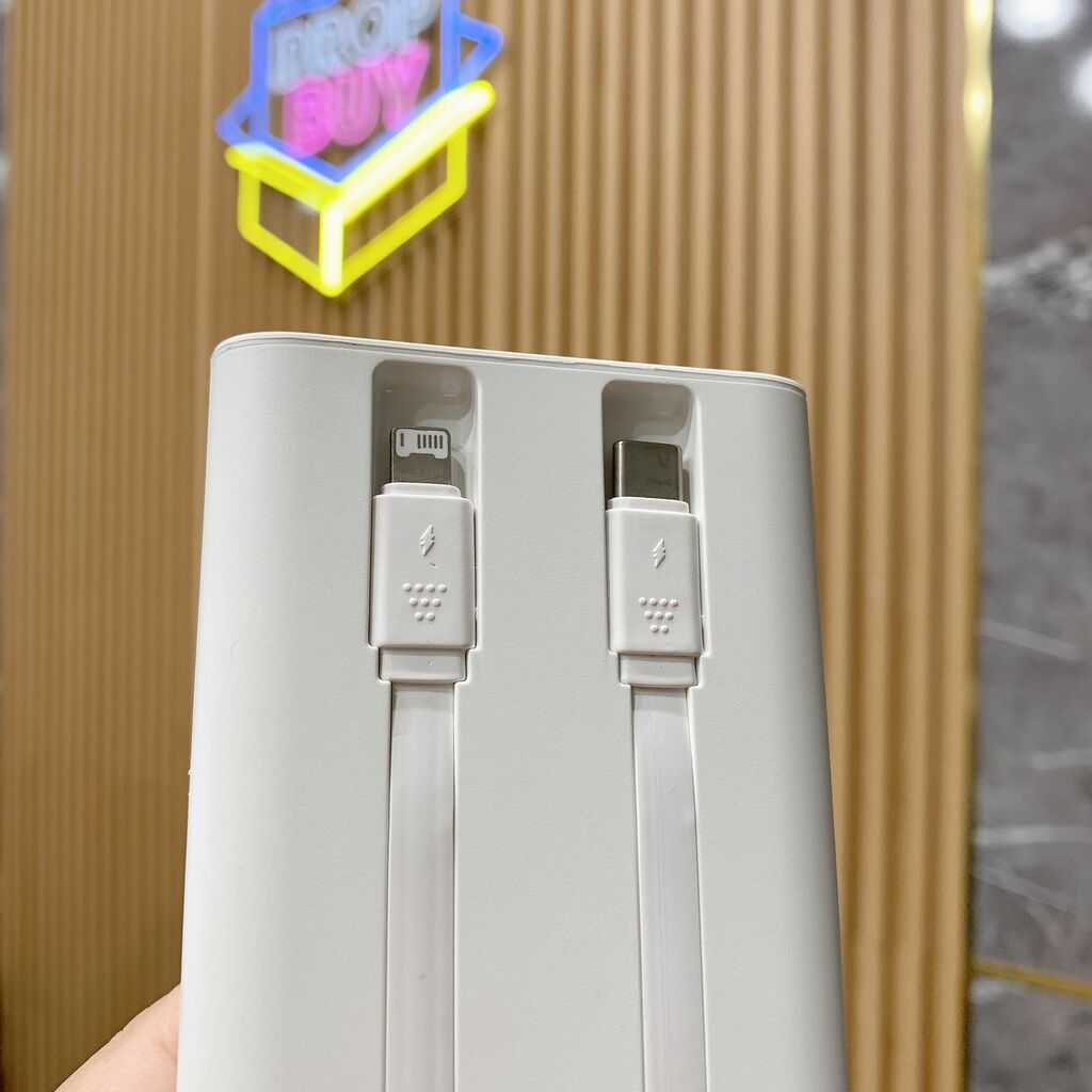Pin dự phòng kèm cáp 20.000 MaH mặt tròn - Ảnh 5