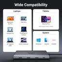 Hub USB-C Ugreen 10 in 1 15534 CM639, hỗ trợ 2 HDMI 8K30hz và 4K60Hz, 3x USB-A, 1x U - Ảnh 8