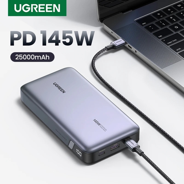 Pin Dự Phòng UGREEN 25000mAh 145W sạc nhanh hai chiều cho Laptop, Điện Thoại