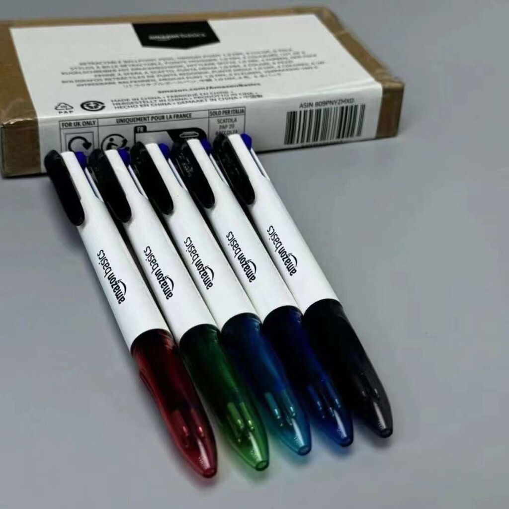 Hộp 6 chiếc Bút bi 4 màu trong 1 Amazon Basics ( Mỹ ) B09PNYZMXD - Ảnh 2