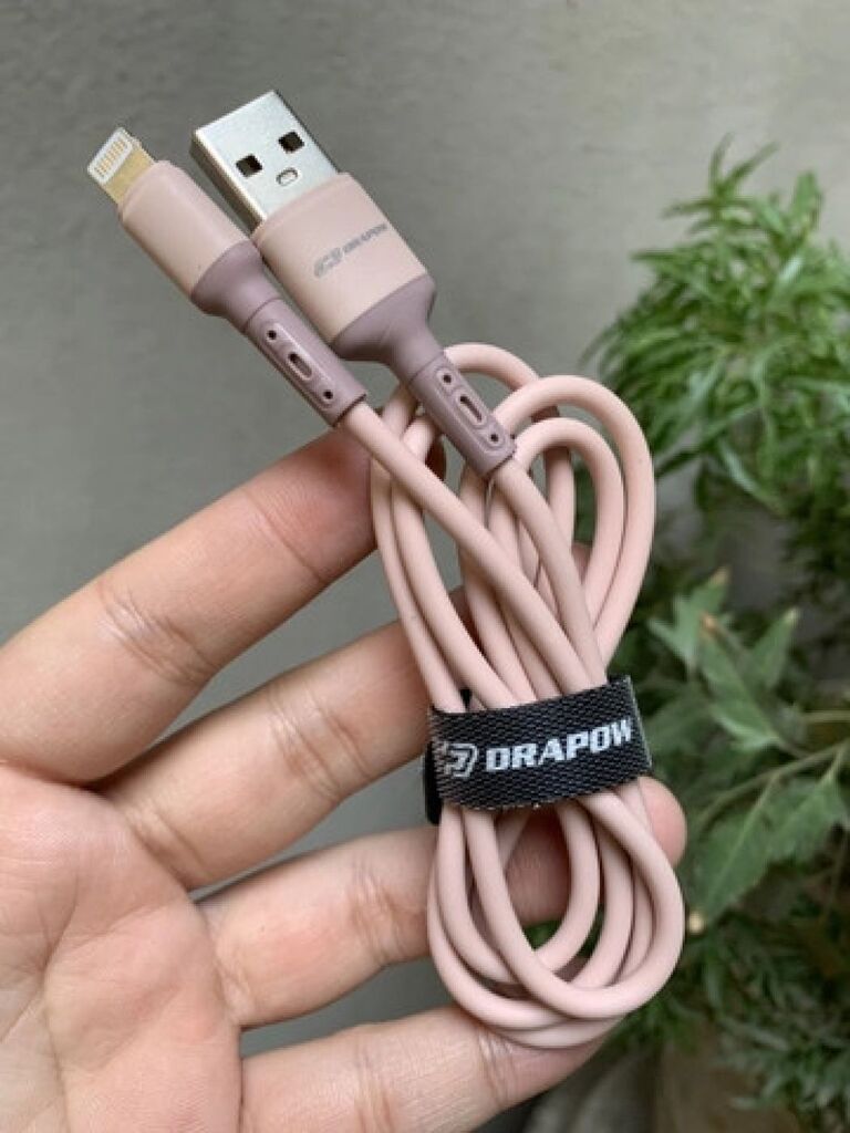 Dây cáp sạc cho iP chính hãng Drapow chất liệu cao su non CS02 - Ảnh 2
