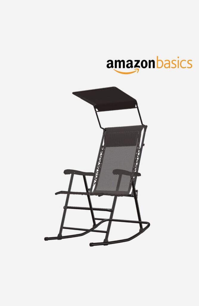 Ghế Xếp thư giãn Amazon Basics ( Mỹ ) Có Mái Che, dùng được ngoài trời, gấp gọn
