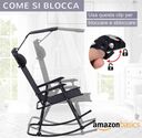 Ghế Xếp thư giãn Amazon Basics ( Mỹ ) Có Mái Che, dùng được ngoài trời, gấp gọn - Ảnh 9