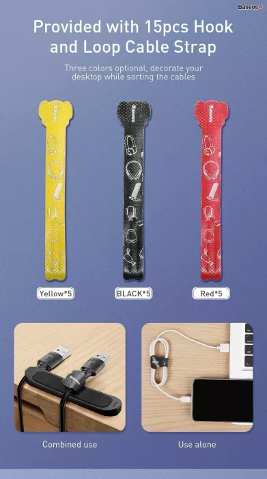 Bộ dụng cụ cố định cáp Baseus kaka Fixer Kit TZACGX-01 - Ảnh 2