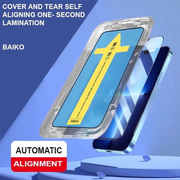 Kính cường lực tự dán iPhone khung dán tự động siêu dễ dán, viền mỏng, chống bám bụi - Ảnh 5