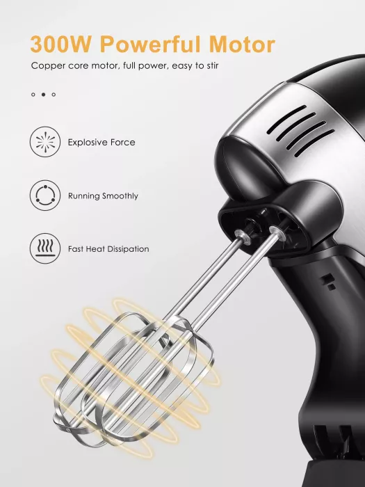 Máy trộn / nhào bột , đánh trứng 2 trong 1 hãng AICOK ( thương hiệu UK ) - Ảnh 4
