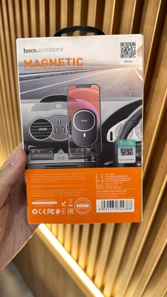 Dock sạc nhanh Magsafe không dây HOCO CA90 kẹp cửa gió Xe hơi , oto - Ảnh 2