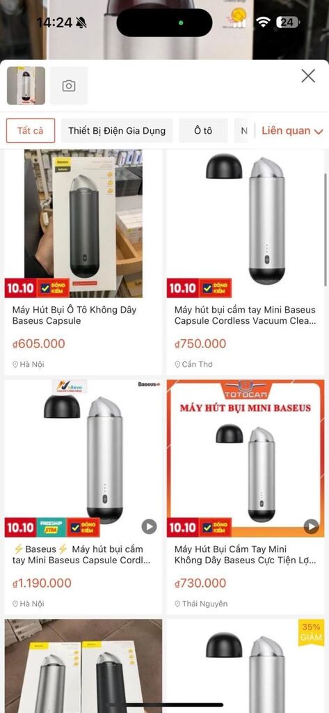 Máy hút bụi mini cầm tay tích điện Baseus hút cực mạnh có đầu thay thế - Ảnh 7