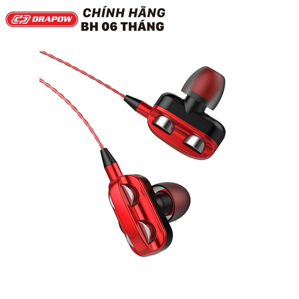 Tai nghe dây 3.5mm hãng Drapow M20 - có phím chỉnh volume - bao bì túi - Ảnh 5