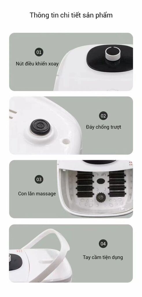 Bồn ngâm chân nước nóng hãng NANJIREN - Ảnh 4