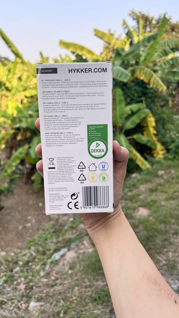 Dây cáp sạc nhanh Type C to C hãng HYKKER - Ba Ian , sạc được iPhone 15 & máy Android - Ảnh 2
