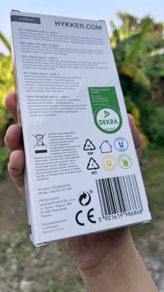 Dây cáp sạc nhanh Type C to C hãng HYKKER - Ba Ian , sạc được iPhone 15 & máy Android - Ảnh 4