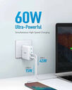 Củ sạc nhanh ANKER 2 cổng A2322 (45w + 15w) PowerPort III 60w - Trắng - Ảnh 7