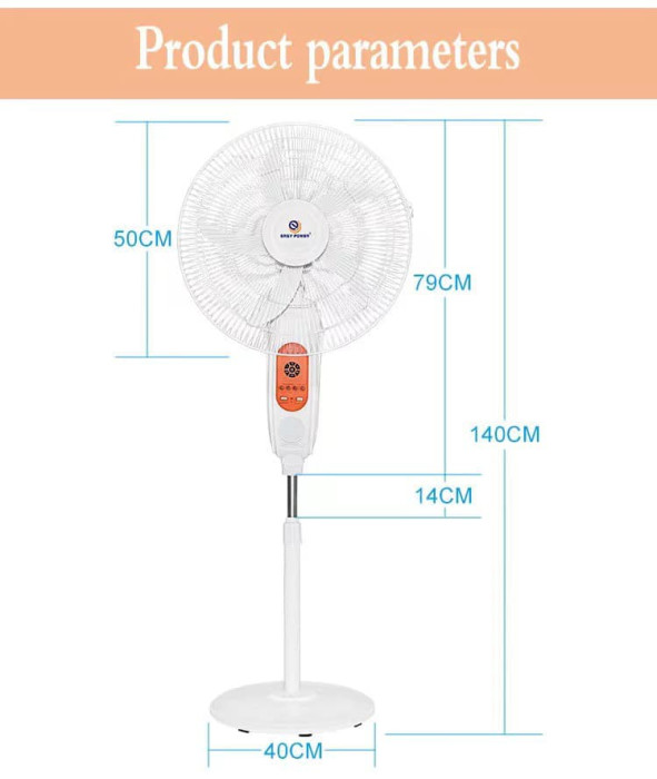Quạt cây tích điện 18 inch hãng Easy Power EP-3618, quạt cỡ lớn,sạc điện 220v (HỘP XẤU) - Ảnh 2