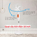 Quạt cây tích điện 18 inch hãng Easy Power EP-3618, quạt cỡ lớn,sạc điện 220v (HỘP XẤU) - Ảnh 5