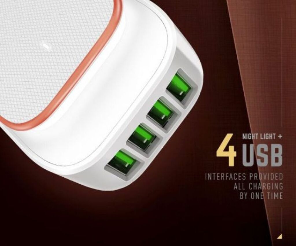 Sạc 4 cổng kiêm đèn ngủ cảm ứng hãng LDNIO A4405 ( Hàng trưng bày , vỏ cũ , ruột mới) - Ảnh 6