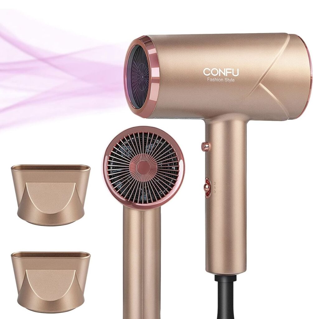 Máy sấy tóc hãng CONFU KF-3139 ,1800W, sấy 2 chiều nóng lạnh, bổ sung ion âm ( Hàng Amazon )
