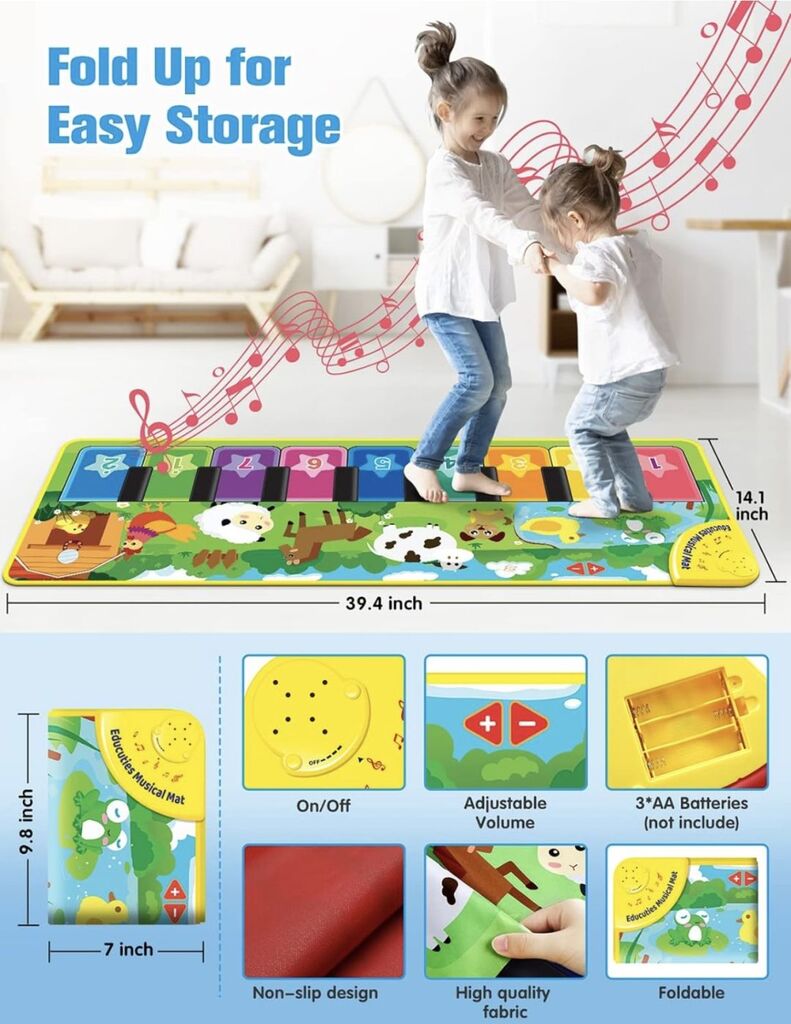 Đồ chơi Thảm đàn Piano cỡ lớn Musical Mat ( hàng Amazon ) - Ảnh 3