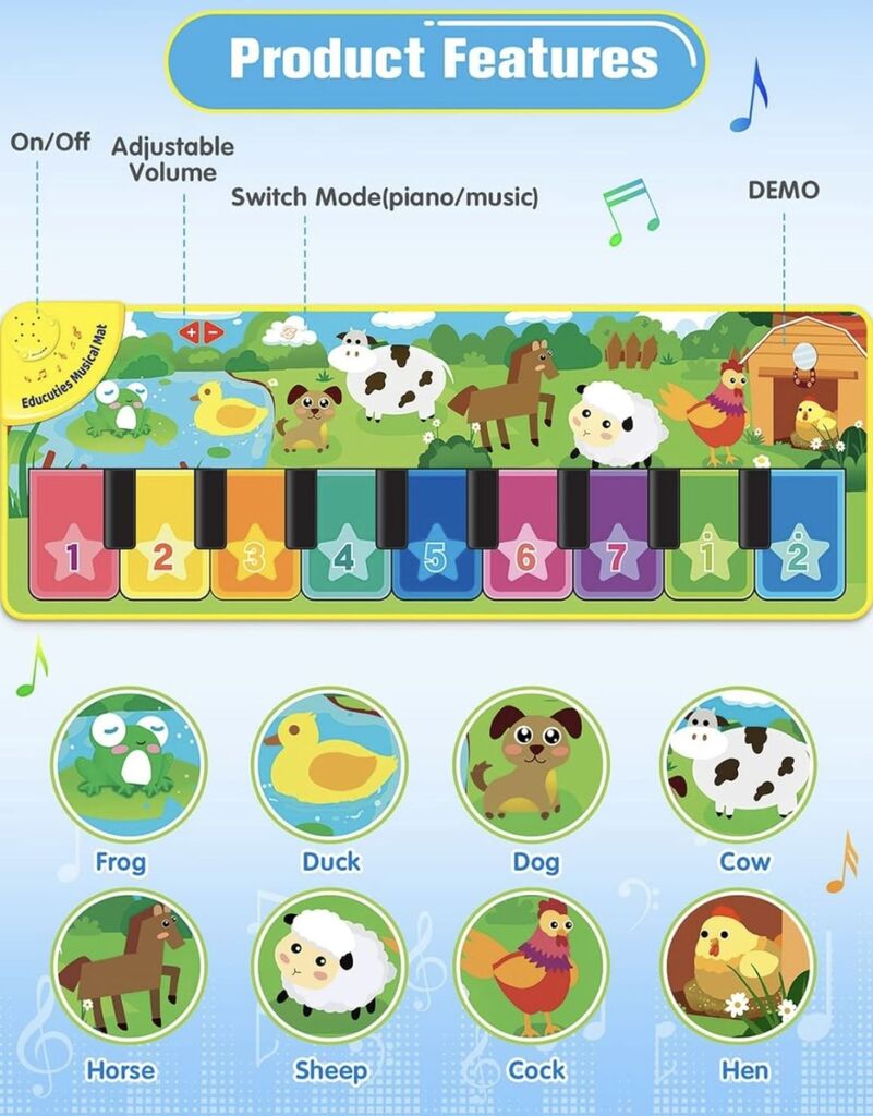 Đồ chơi Thảm đàn Piano cỡ lớn Musical Mat ( hàng Amazon ) - Ảnh 4