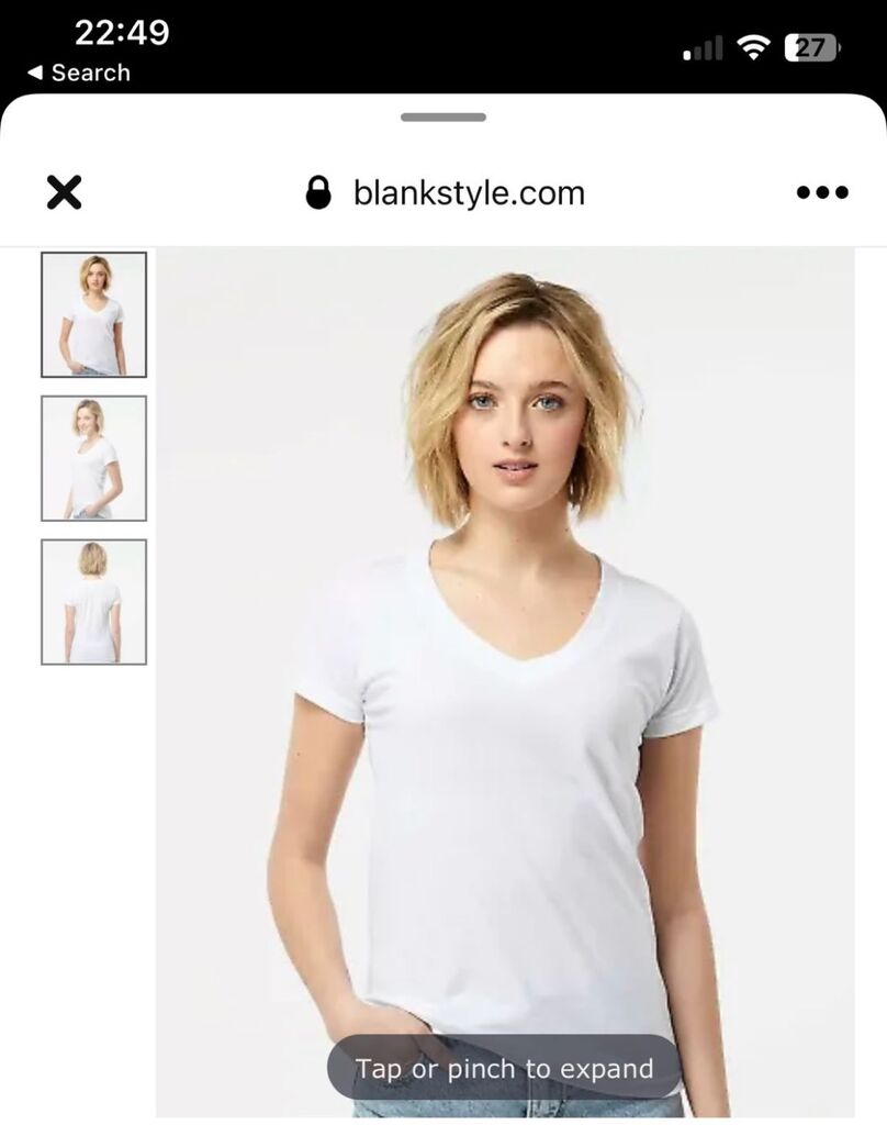 Áo phông nữ cổ tim 100% cotton , trắng size L , hồng size S , M - Ảnh 2