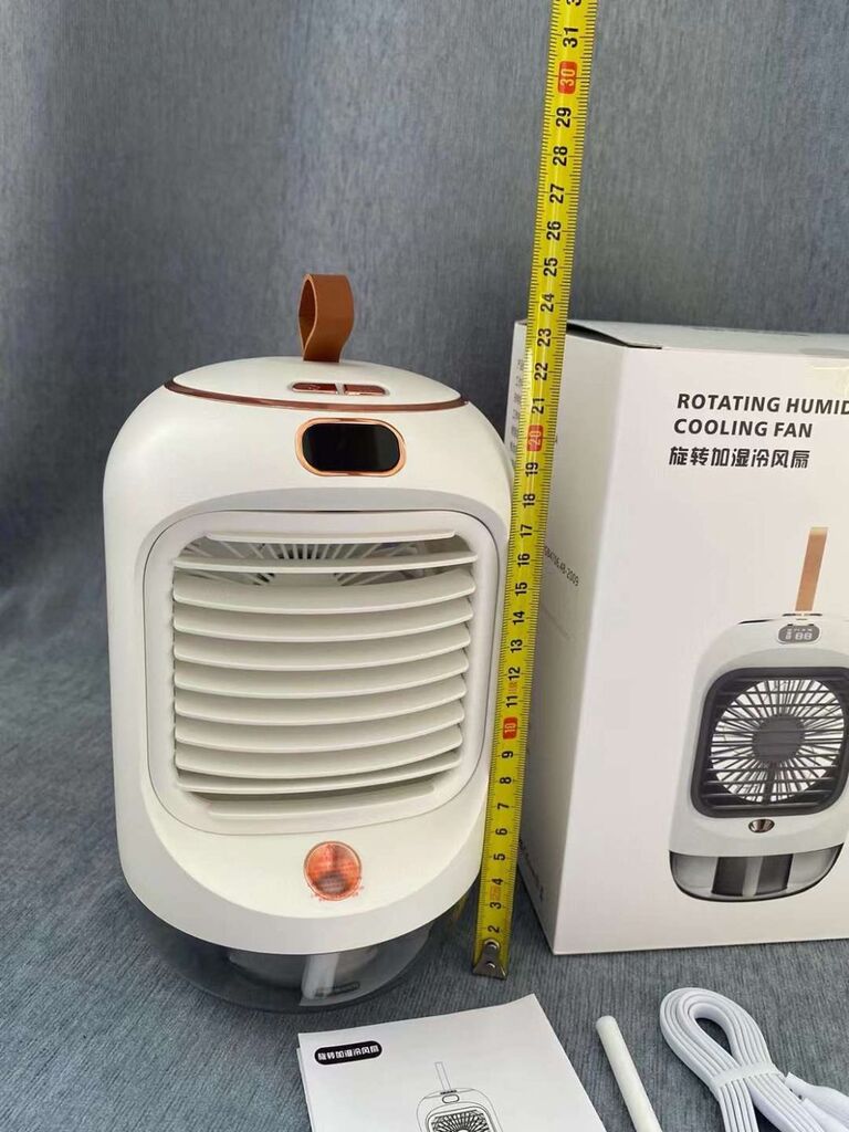Quạt tích điện để bàn phun sương RD22 , có màn hình , xoay 90 độ, đèn ngủ - Ảnh 2