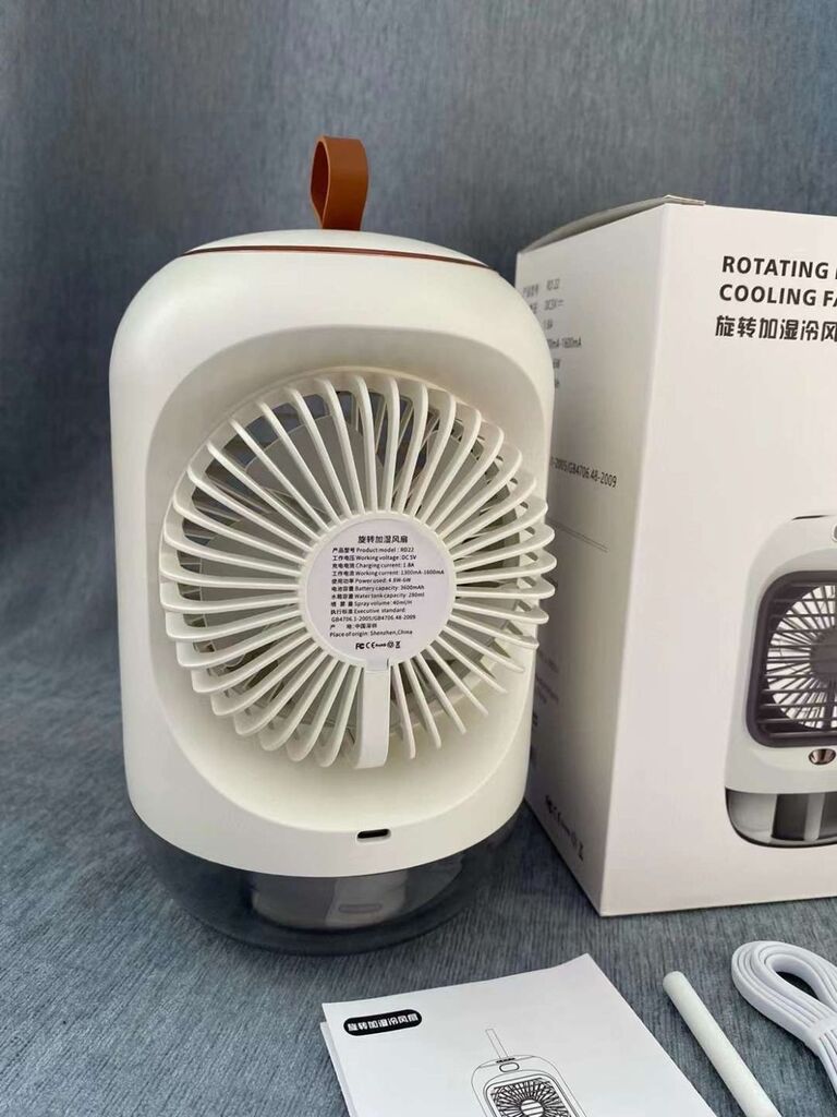 Quạt tích điện để bàn phun sương RD22 , có màn hình , xoay 90 độ, đèn ngủ - Ảnh 4