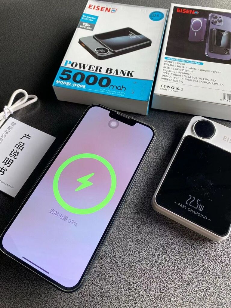 Pin dự phòng sạc nhanh không dây 5000mAh EISEN W008 sạc nhanh 22.5w , có magsafe - Ảnh 5