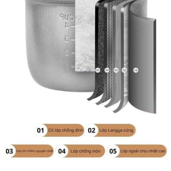 NỒI CƠM CHIGO 800ml cho 2 người ăn - Ảnh 4