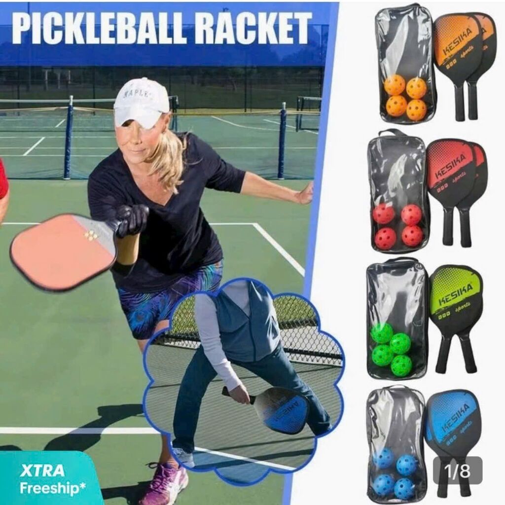 Bộ 2 vợt Pickeleball và 4 bóng - Ảnh 2