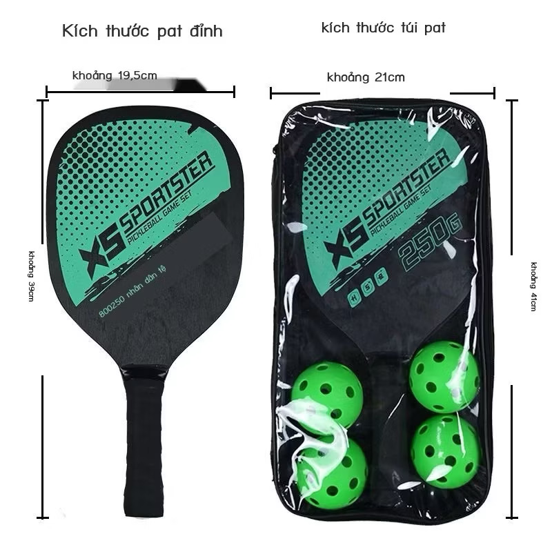 Bộ 2 vợt Pickeleball và 4 bóng - Ảnh 6