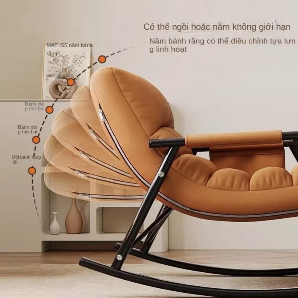Ghế da bập bênh thư giãn đôi - Ảnh 4
