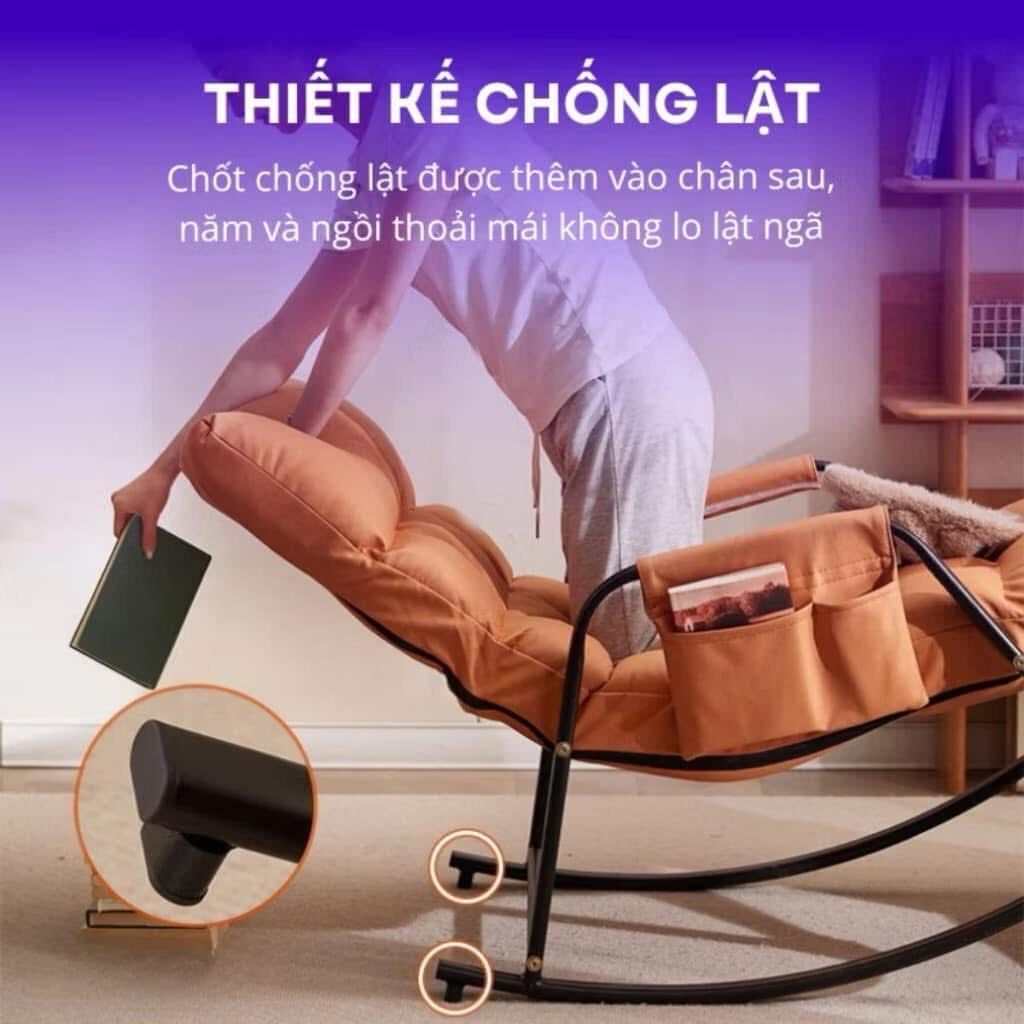 Ghế da bập bênh thư giãn đôi - Ảnh 5