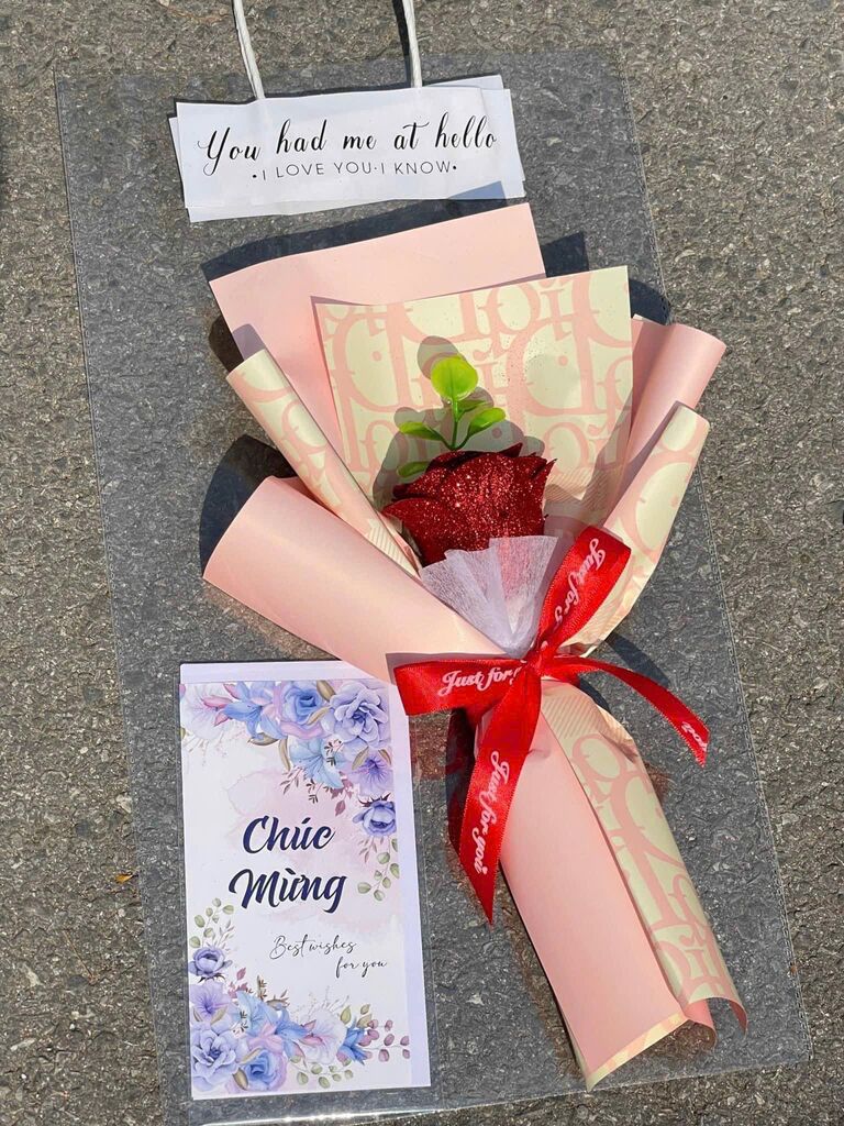 SET HOA HỒNG NHŨ TẶNG KÈM TÚI + Thiệp - Ảnh 6