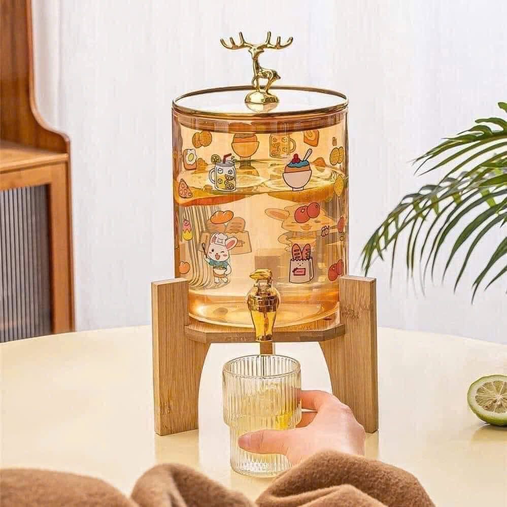 Bình hươu kệ gỗ 3,5l