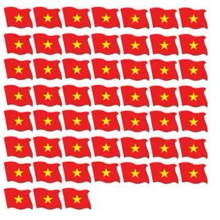 Stick cơ miếng dán  cờ đỏ sao vàng 72 miếng to - Ảnh 4