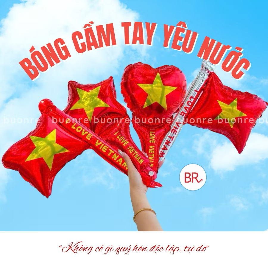 BÓNG CẦM TAY YÊU NƯỚC SZ 27,6x45 - Ảnh 4