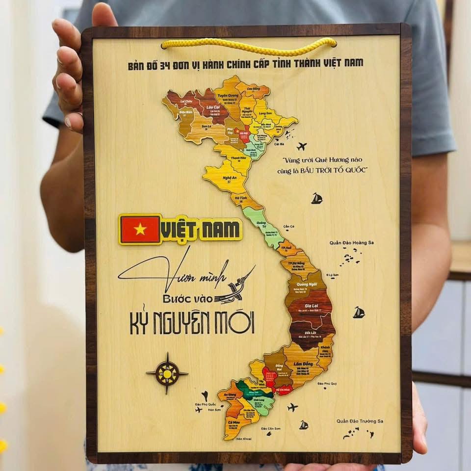 BẢN ĐỒ GỖ VIỆT NAM 34 tỉnh thành - Ảnh 5