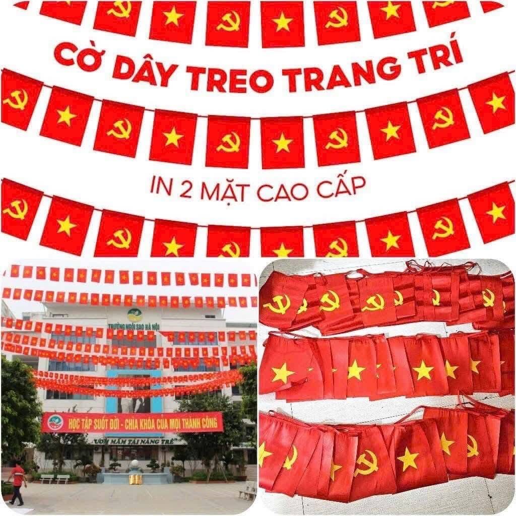 Cờ dây in 2 mặt loại 10m