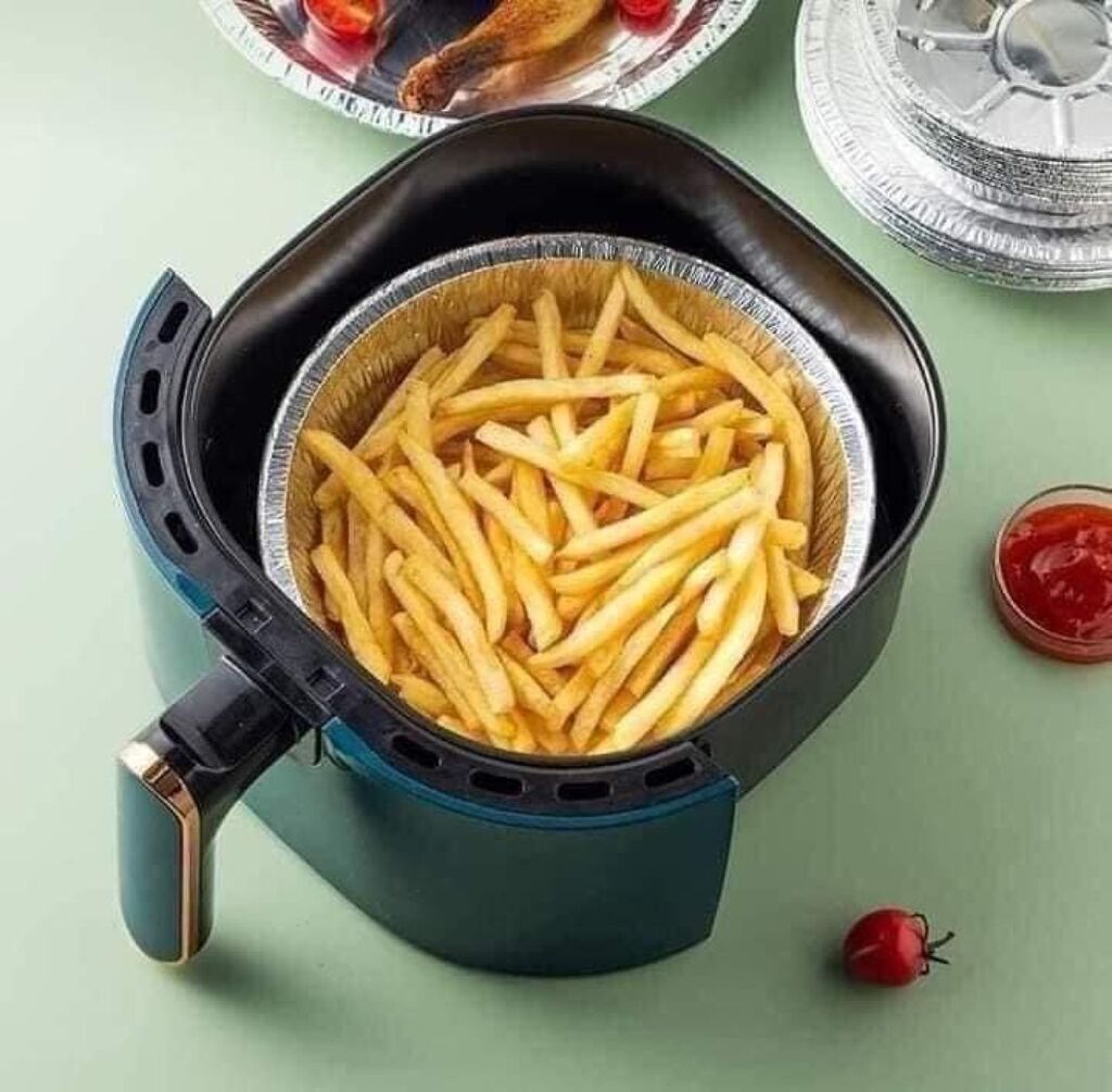 Khay bạc lót nồi chiên ko dầu 22cm - Ảnh 2
