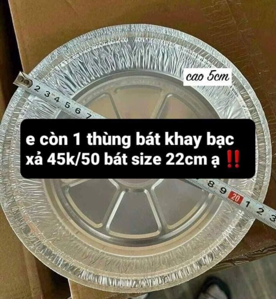 Khay bạc lót nồi chiên ko dầu 22cm